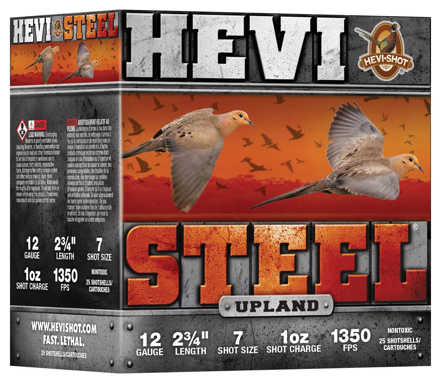 Buy HEVI-Steel Upland 12 Gauge Ammo | 7 Shot, 1 oz, 2-3/4in / 70mm